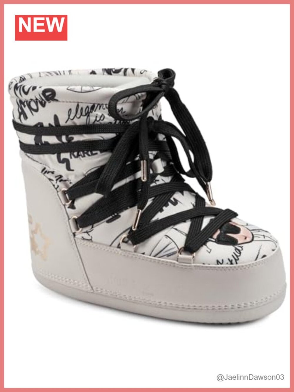 Faux Fur Lace-Up Winter Ankle Bootie Snow Boot